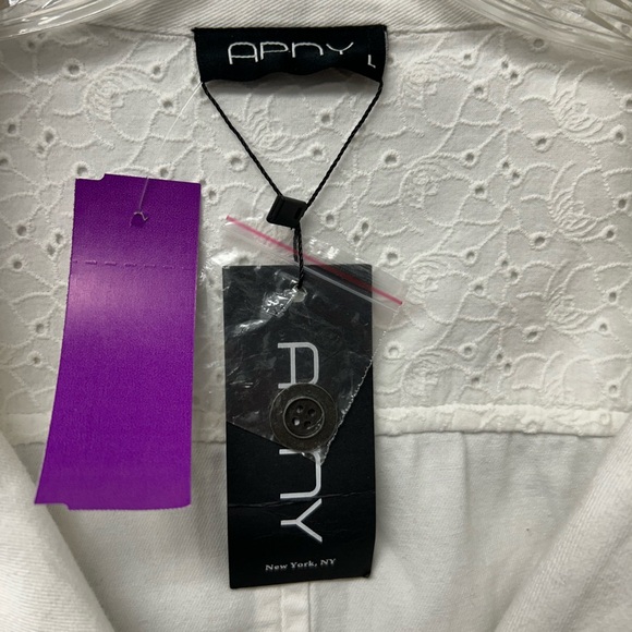 White Utility Button-Front Jacket with Patch Pockets - Picture 3 of 11